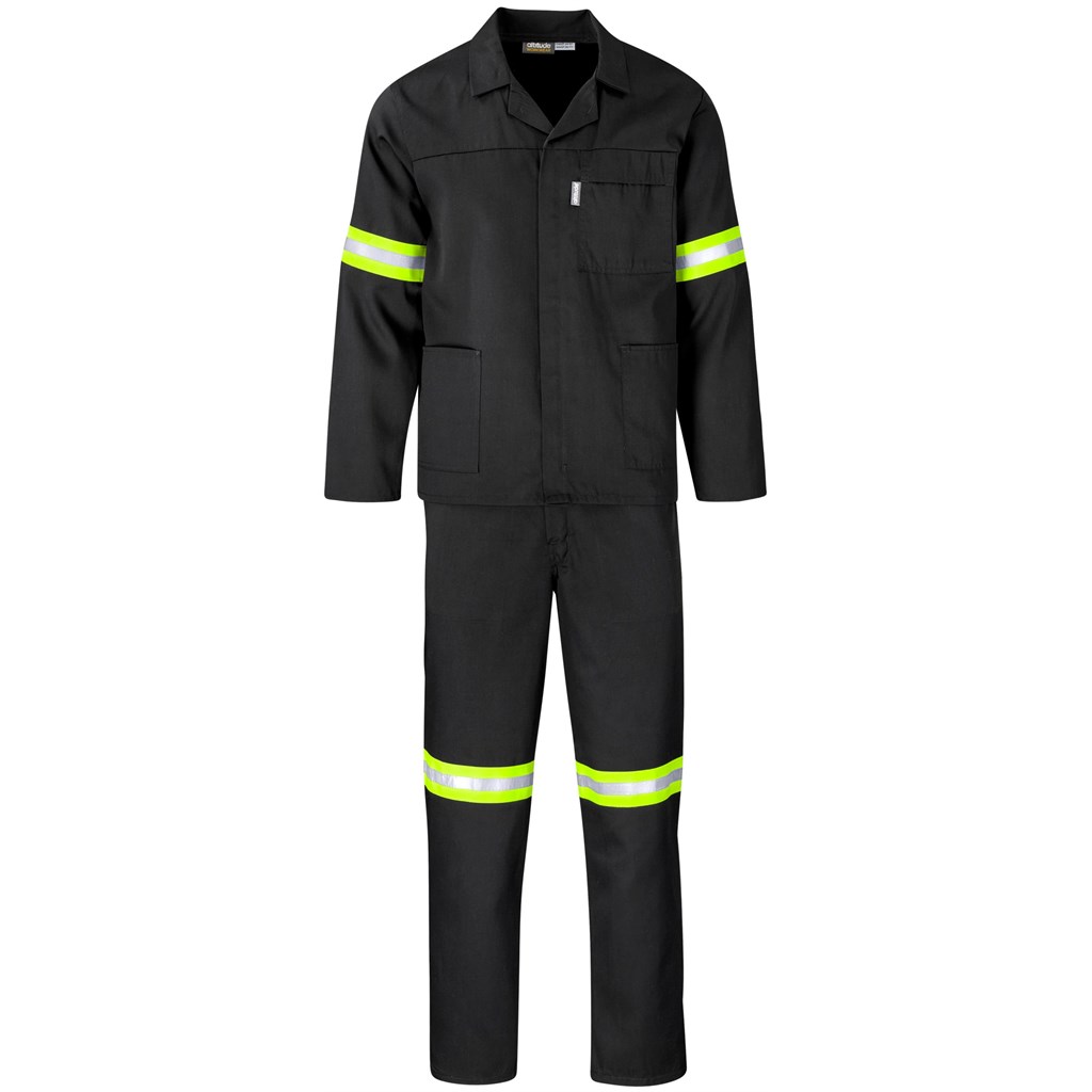 Trade Polycotton Conti Suit - Reflective Arms &Amp; Legs - Yellow Tape