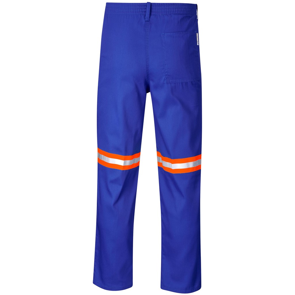 Trade Polycotton Pants - Reflective Legs - Orange Tape - Royal Blue - Image 2