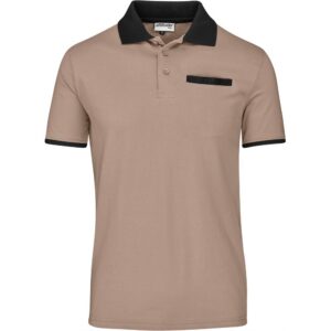 Mens Caliber Golf Shirt - Stone