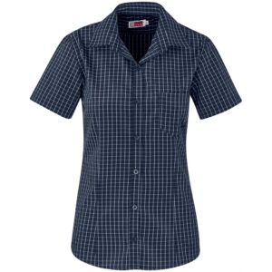 Ladies Short Sleeve Aston Shirt - Navy