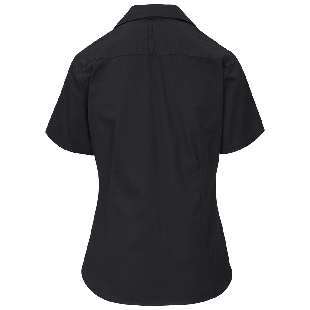 Ladies Short Sleeve Brushed Cotton Twill Moderna Shirt - Image 6