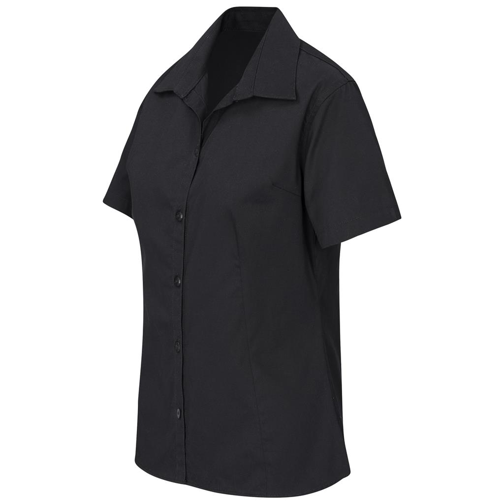 Ladies Short Sleeve Brushed Cotton Twill Moderna Shirt - Image 7