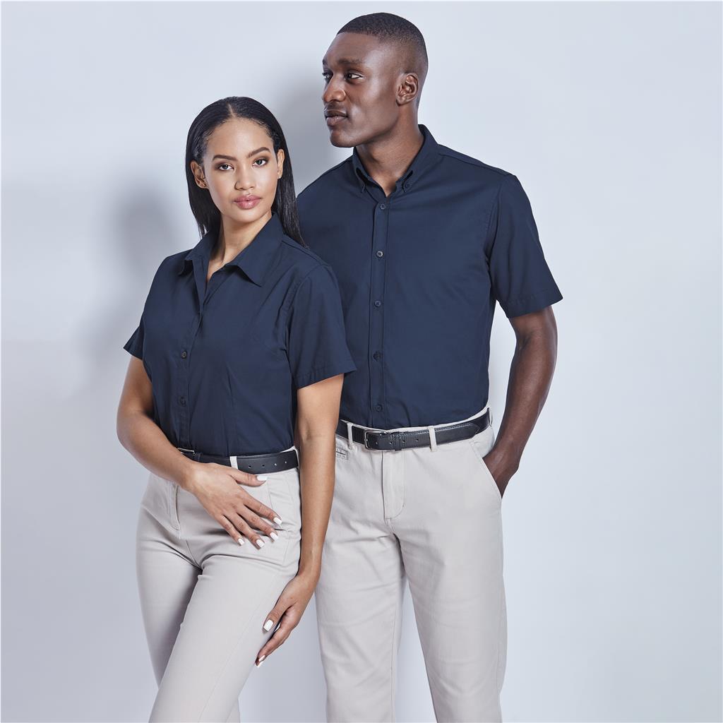 Ladies Short Sleeve Brushed Cotton Twill Moderna Shirt - Image 5