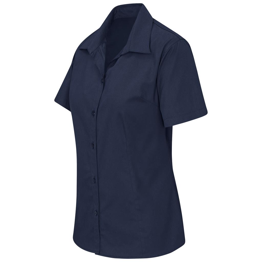Ladies Short Sleeve Brushed Cotton Twill Moderna Shirt - Image 9