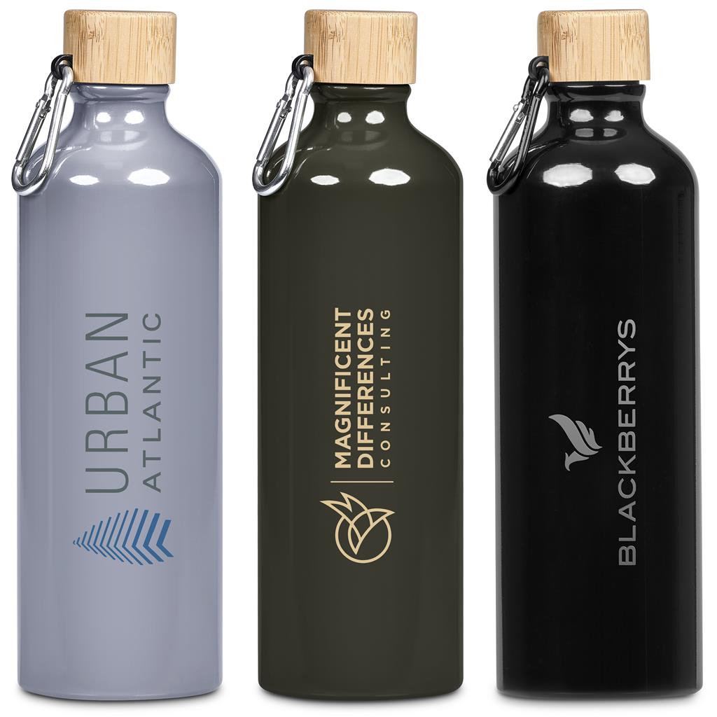 Serendipio Origen Aluminium &Amp; Bamboo Water Bottle – 750Ml - Image 2