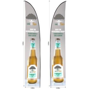 Legend 3m Sublimated Arcfin Double-Sided Flying Banner Skin (Excludes Hardware)