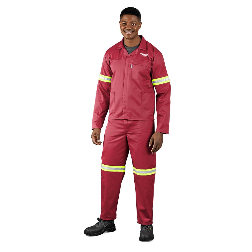 Trade Polycotton Conti Suit - Reflective Arms &Amp; Legs - Yellow Tape - Image 2