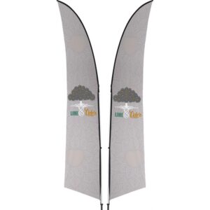 Legend 3M Sublimated Arcfin Double-Sided Flying Banner - 1 complete unit