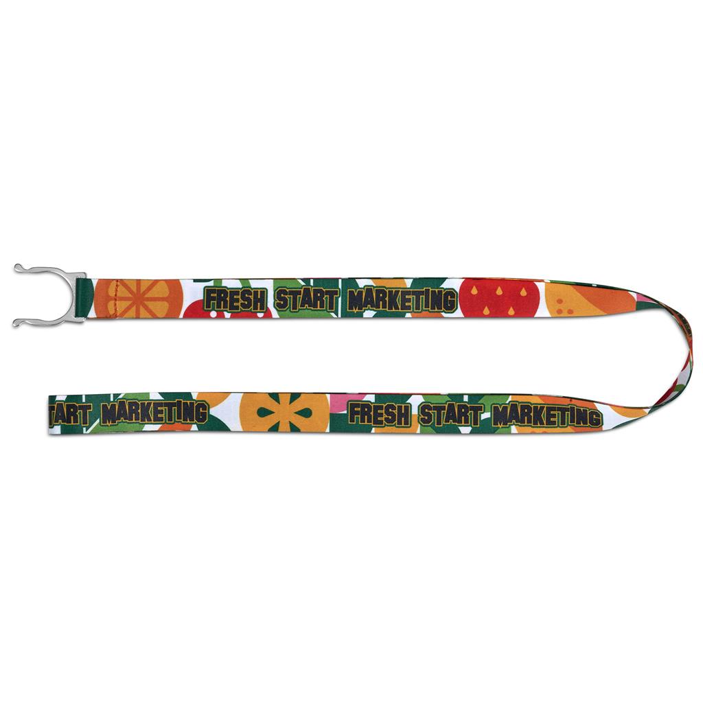 Altitude Aqua Crossbody Double-Sided Sublimated Satin Bottle Lanyard - Image 2
