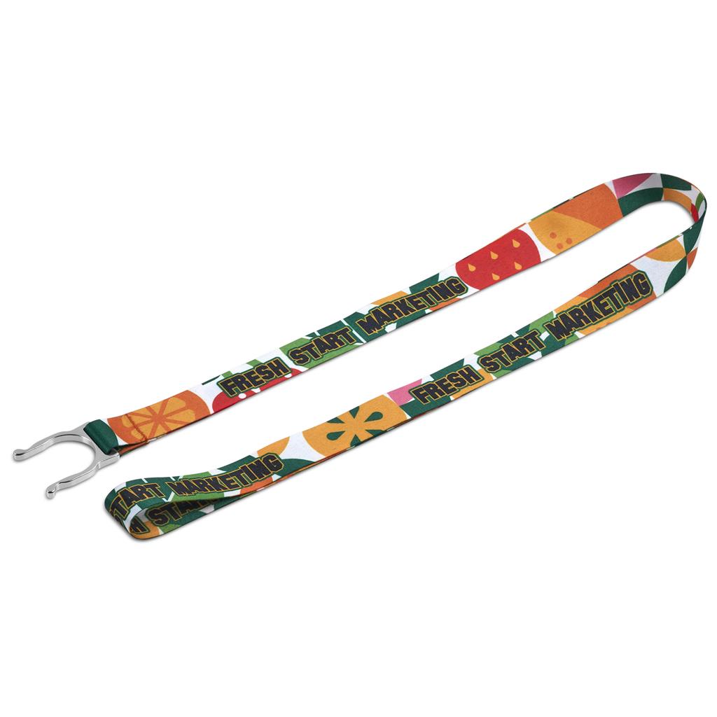 Altitude Aqua Crossbody Double-Sided Sublimated Satin Bottle Lanyard - Image 3
