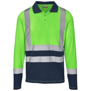 Long Sleeve Surveyor Two-Tone Hi-Viz Golf Shirt