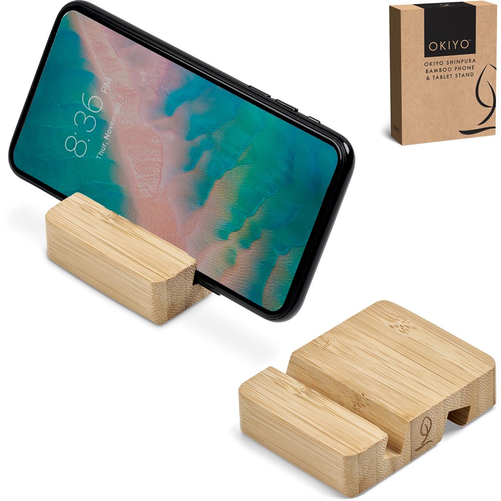 Okiyo Shinpura Bamboo Phone &Amp; Tablet Stand - Image 16