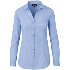 Ladies Long Sleeve Northampton Shirt - Sky Blue