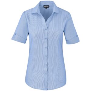 Ladies Short Sleeve Northampton Shirt - Sky Blue
