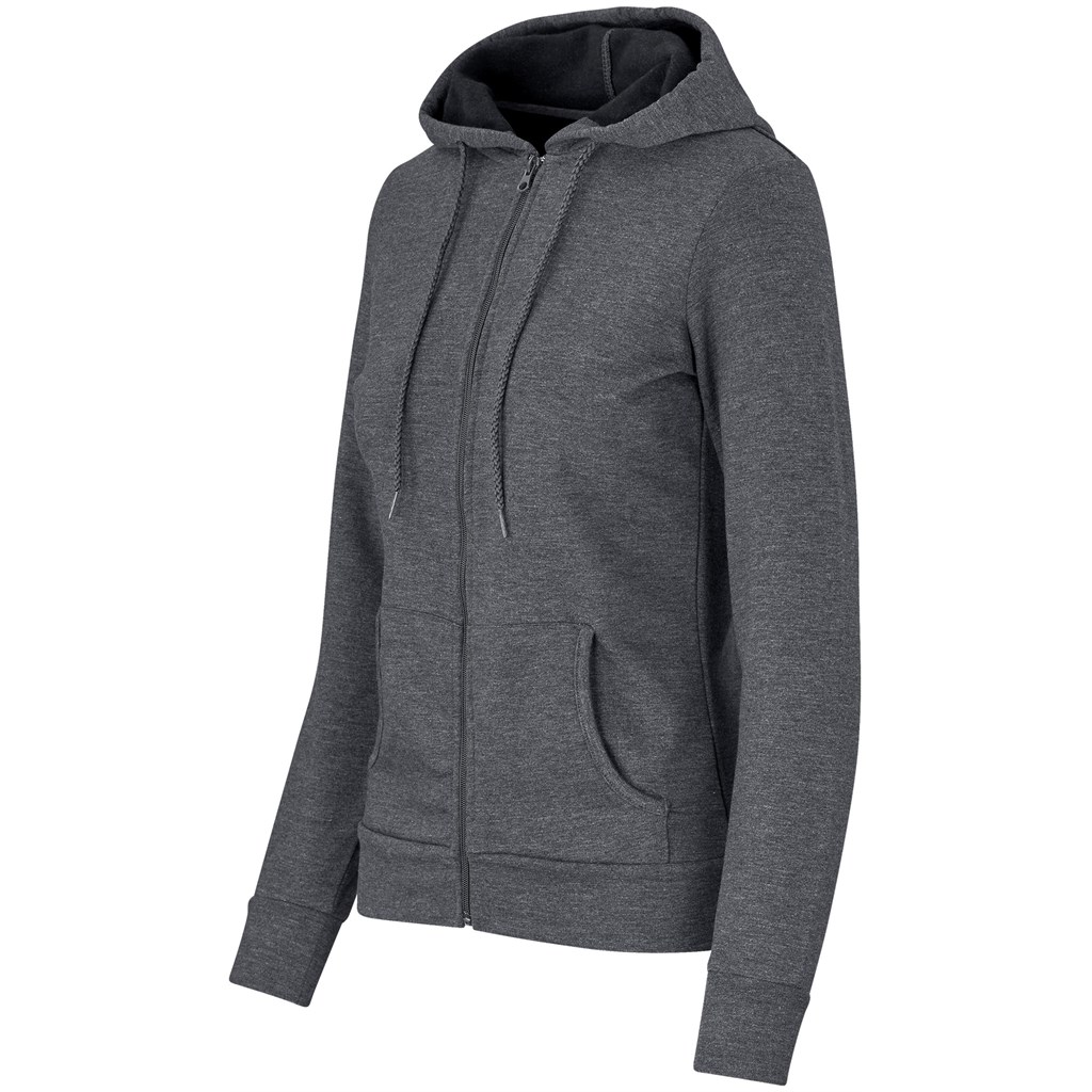 Ladies Bravo Hooded Sweater - Charcoal - Image 2