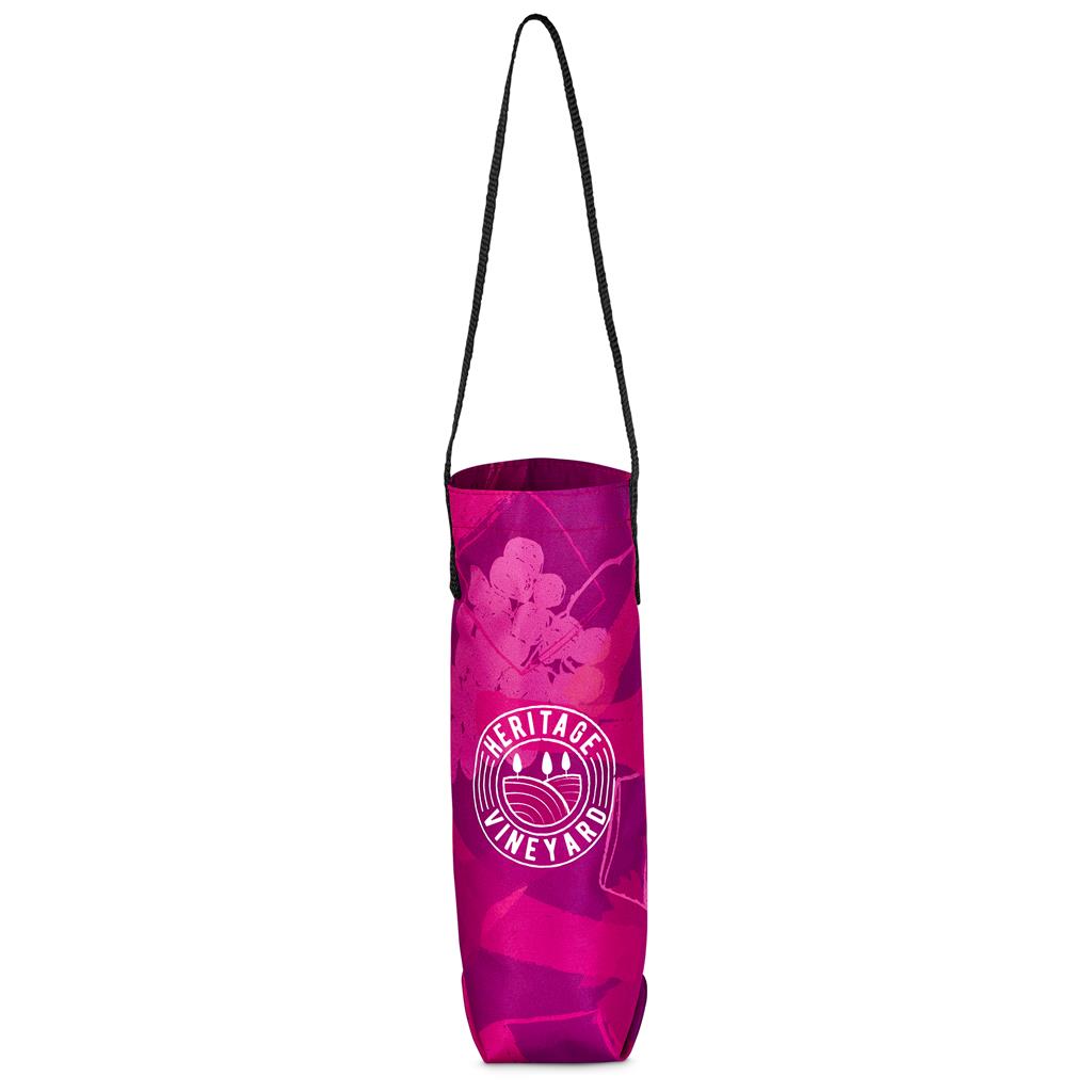 Pre-Production Sample Hoppla Cellaro Polyester Wine Bottle Gift Bag - Image 4