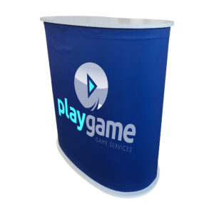 Kidney Shaped Promo Counter | Branded Curved Display Counter
