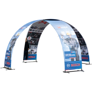 Dome Arch Display | Double Sided Blockout Banner | InkspireVisuals
