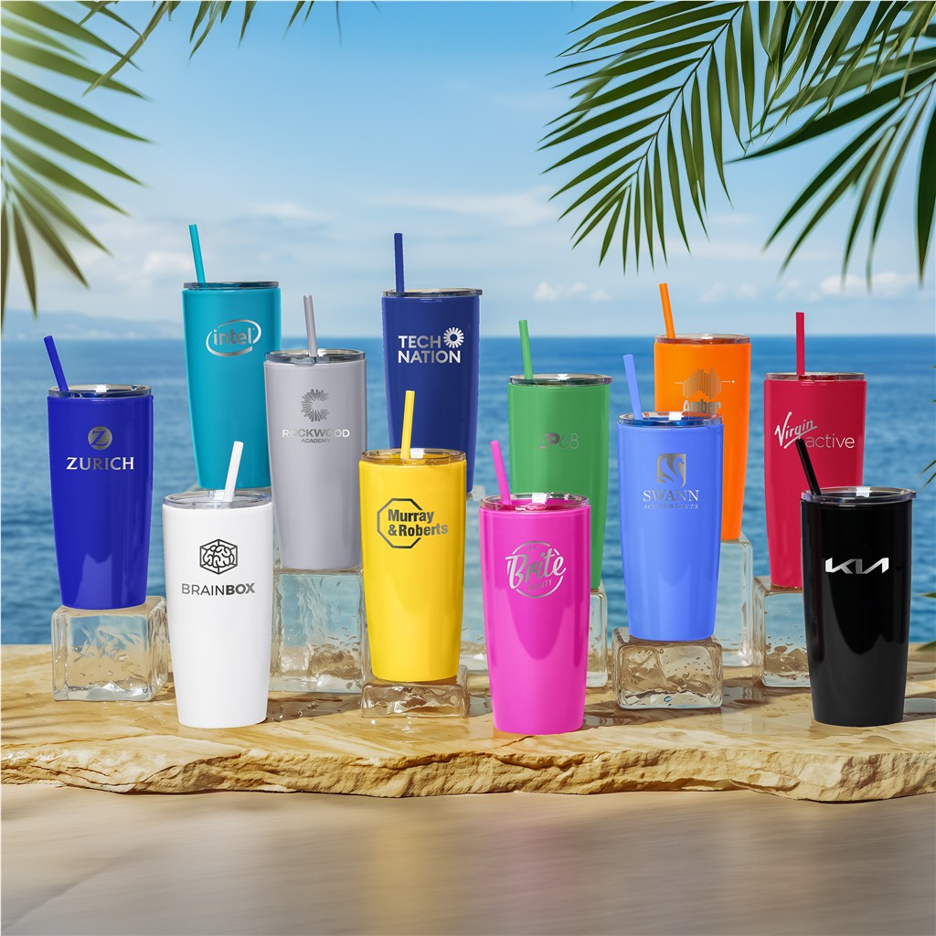 Altitude Daytona Plastic 2-In-1 Double-Wall Tumbler &Amp; Straw - 600Ml - Image 151