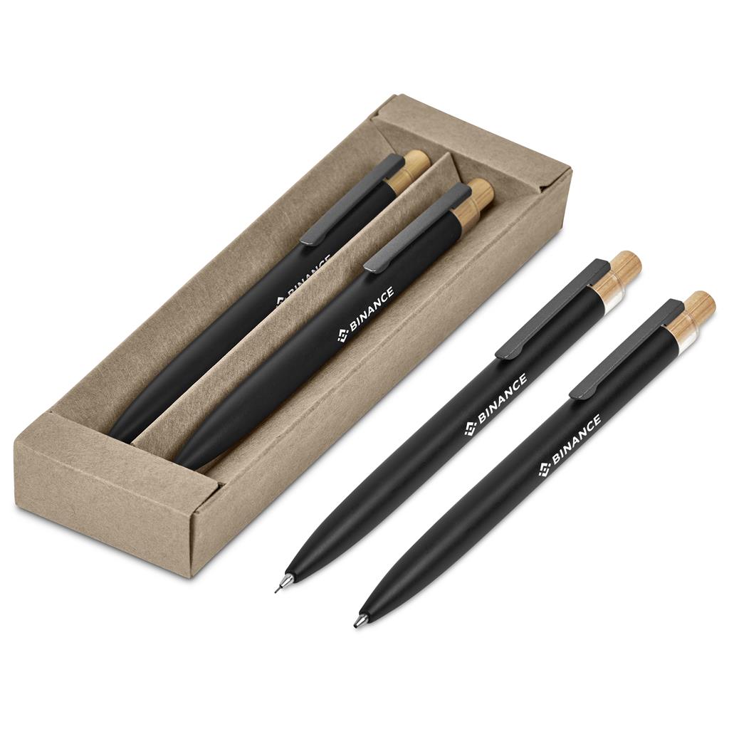 Okiyo Mimotu Ball Pen &Amp; Pencil Set - Black
