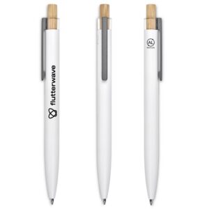 Okiyo Mimo Recycled Aluminium Ball Pen - Solid White